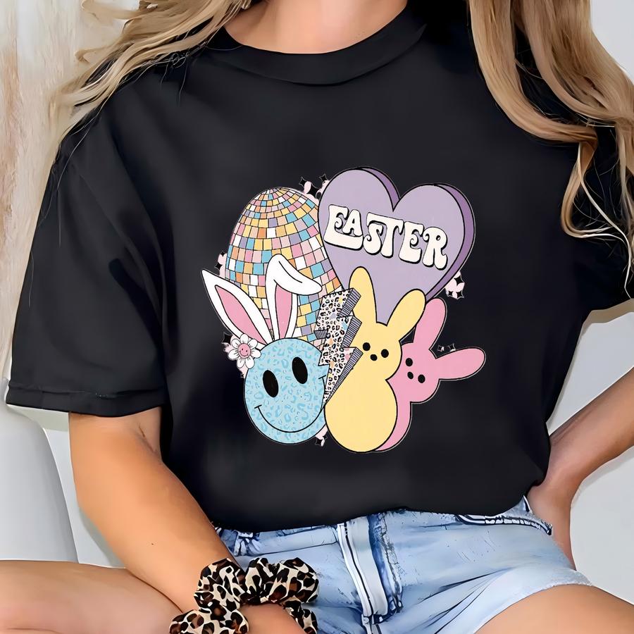 Retro Easter Bunny Sweatshirt, Easter Bunny Sweatshirt ,happy Easter Shirt, Womens Easter Gifts, Easter Sweatshirt, Easter Bunny Gifts T-shirt