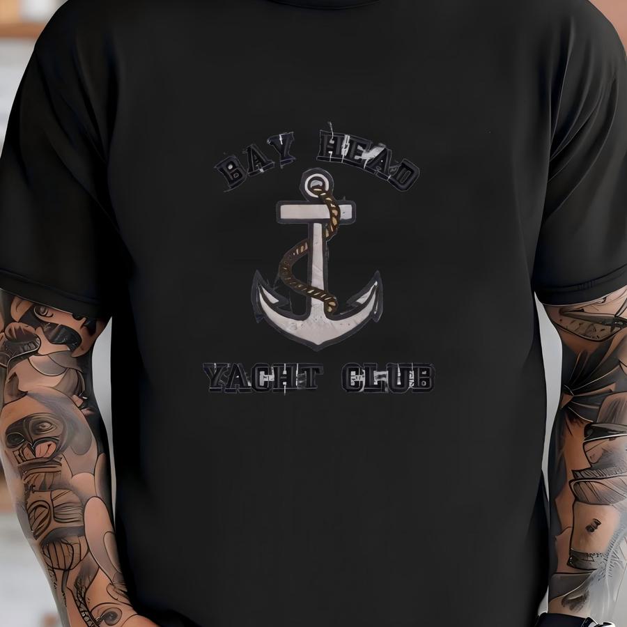 Personalized Yacht Club Sweatshirt: Custom Nautical Anchor Pullover T-shirt
