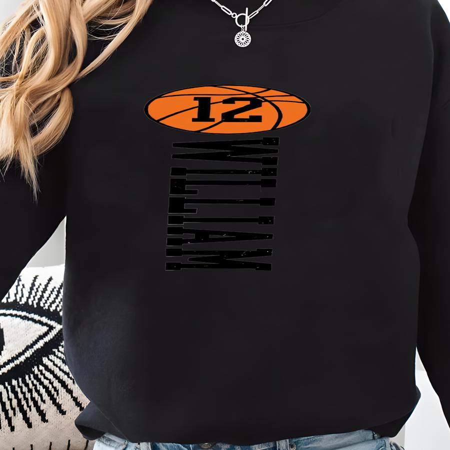 Personalize Basketball Mom Shirt, Basketball Mama Shirt, Basketball Mom Tee, Game Day Shirt, Sport Mom Tee, Customized Jersey Number Sweatshirt