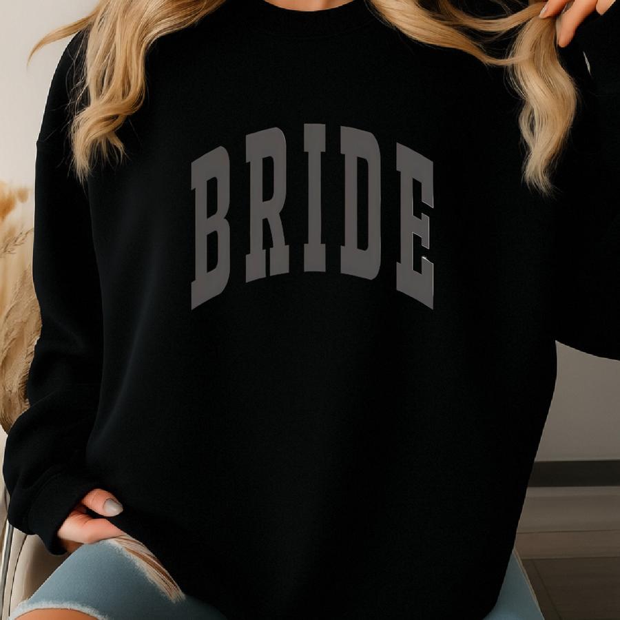 Personalized Bride Shirt, Sweatshirt, Hoodie, Long Sve, Gift, Classic Custom Name Bride, Wedding, Bachelorette Party Sweatshirt