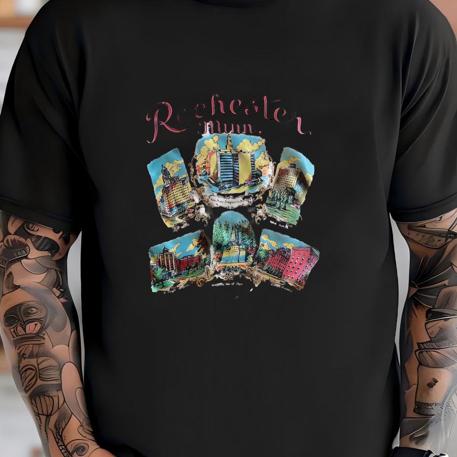 Vintage Souvenir Cushion Cover “rochester Minn” T-shirt