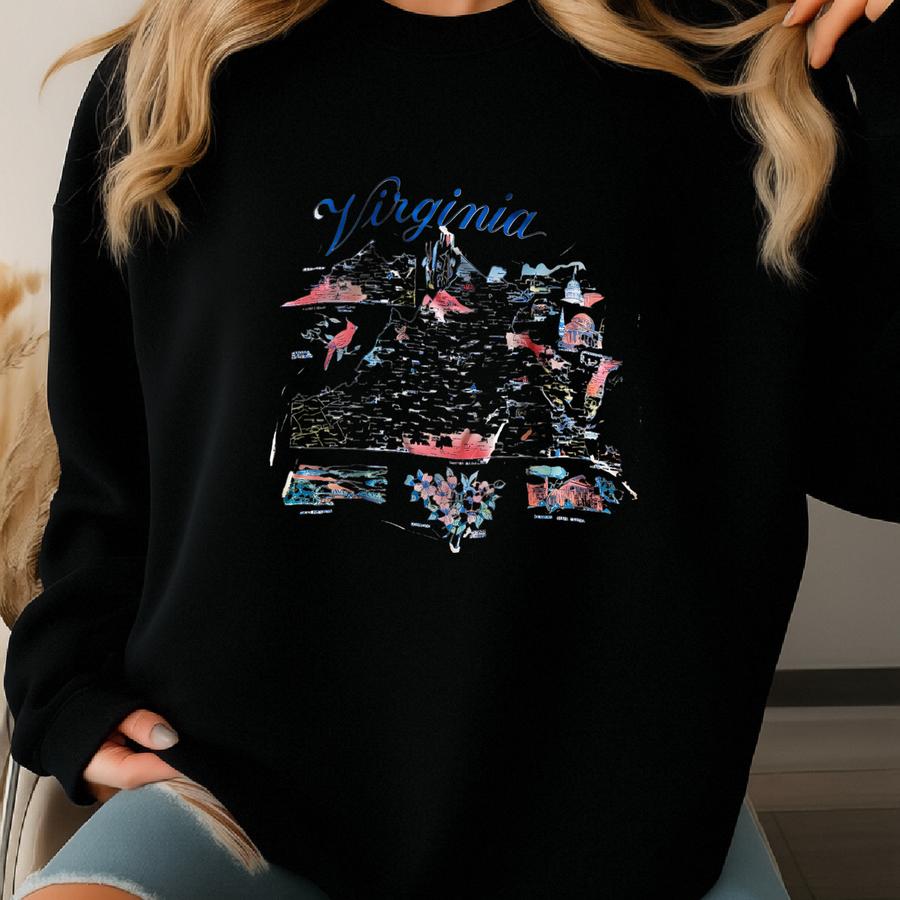 Vintage Souvenir Cushion Cover “virginia” Sweatshirt