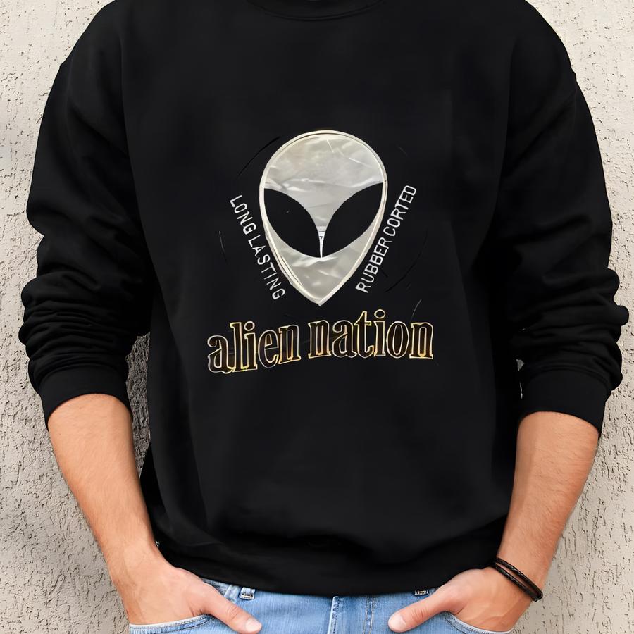 Vintage Alien Nation Long Lasting Streetwear Sunfaded Windbreaker Jacket Sweatshirt