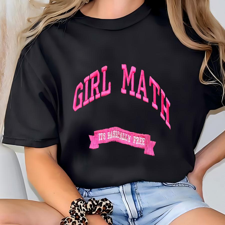 Girl Math Sweatshirt: Y2k Funny Crewneck T-shirt