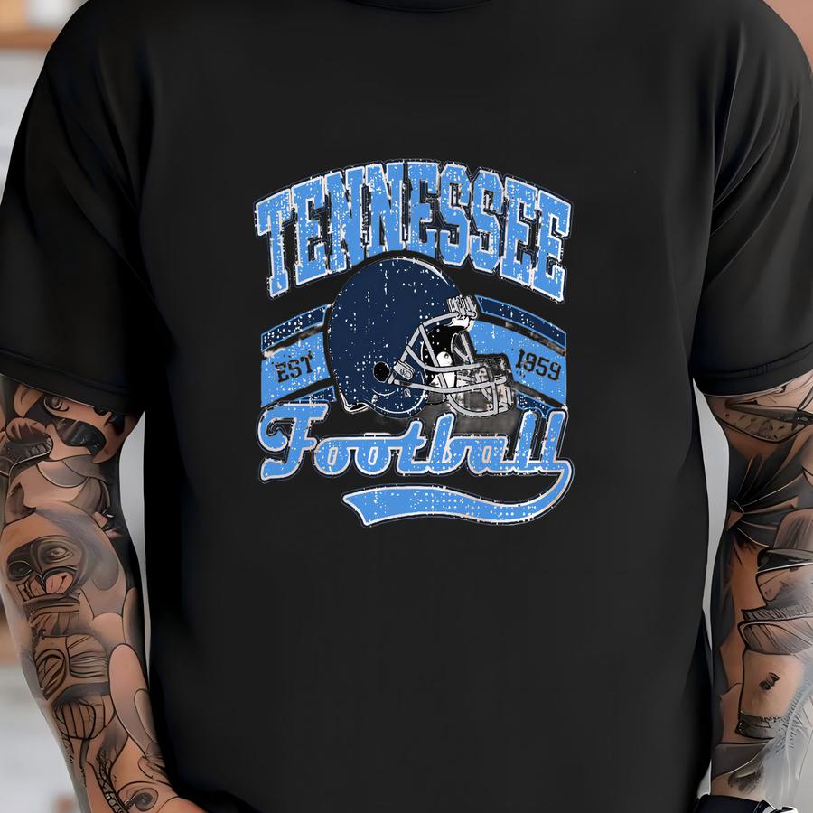 Tennessee Football, Vintage Shirt, Bright Colors Retro Style, Oversized Fit, Unisex Football, Game Day, Sports Fan Gift, Tn T-shirt
