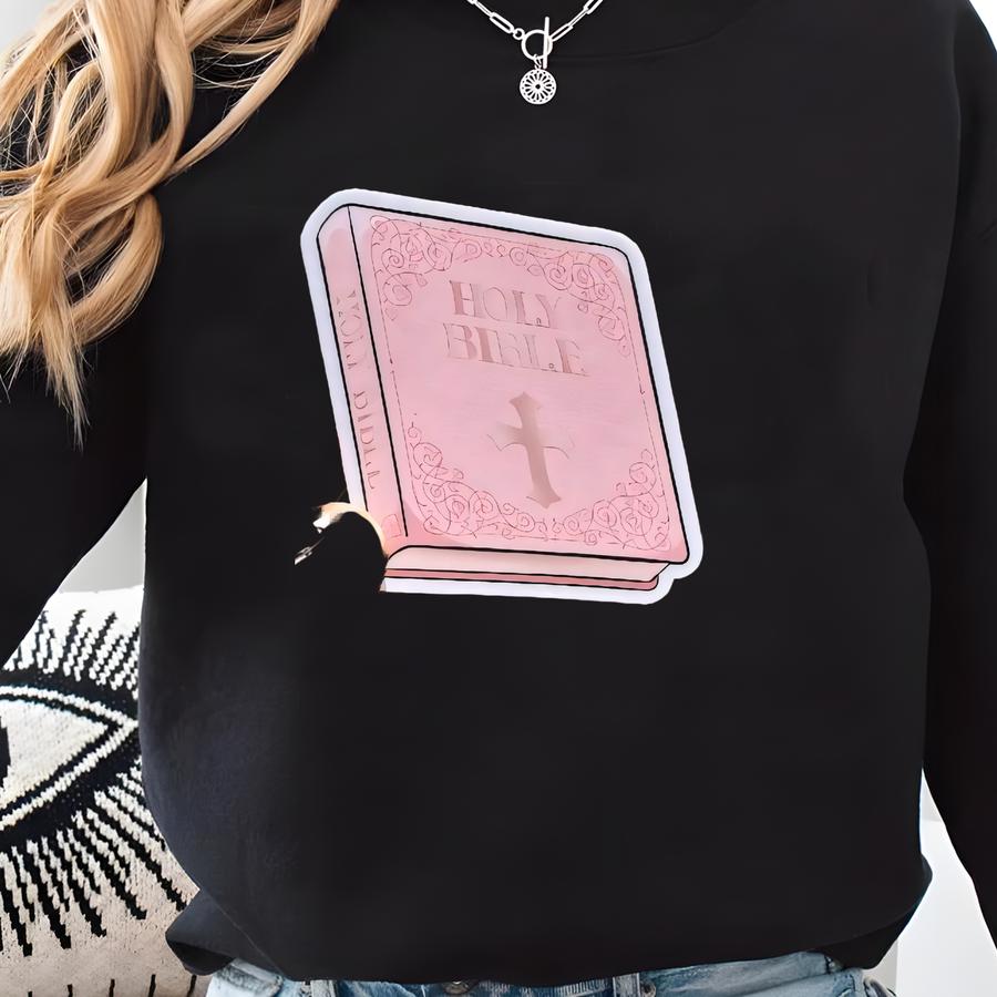 Pink Girlie Bible Sticker, Christian Sticker, Bible Sticker, Pink Christian Sticker, Faith Sticker, Inspirational Sticker, Religious Sticker Sweatshirt Pink Girlie Bible Sticker, Christian Sticker, Bible Sticker, Pink Christian Sticker, Faith Sticker, Inspirational Sticker, Religious Sticker Sweatshirt