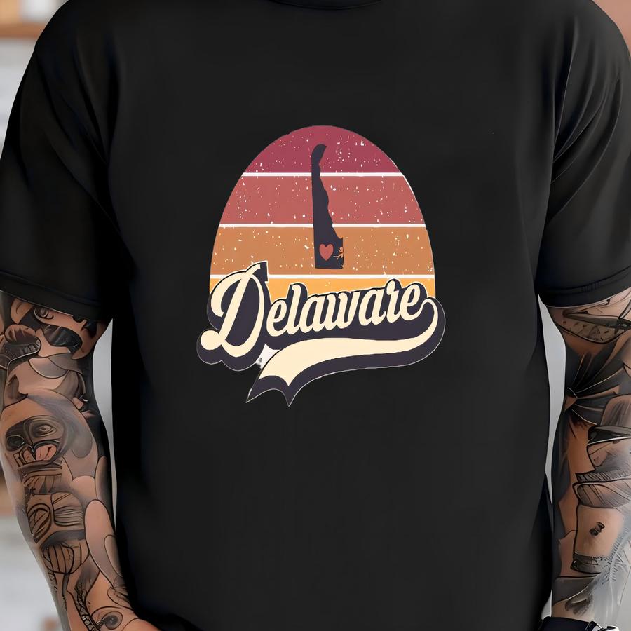 Retro Delaware Shirt, Delaware Gift, Delaware State Shirt, State Shirt, De Shirt, Delaware Womens, Delaware Shirt, Delaware Shirt, Delaware T-shirt