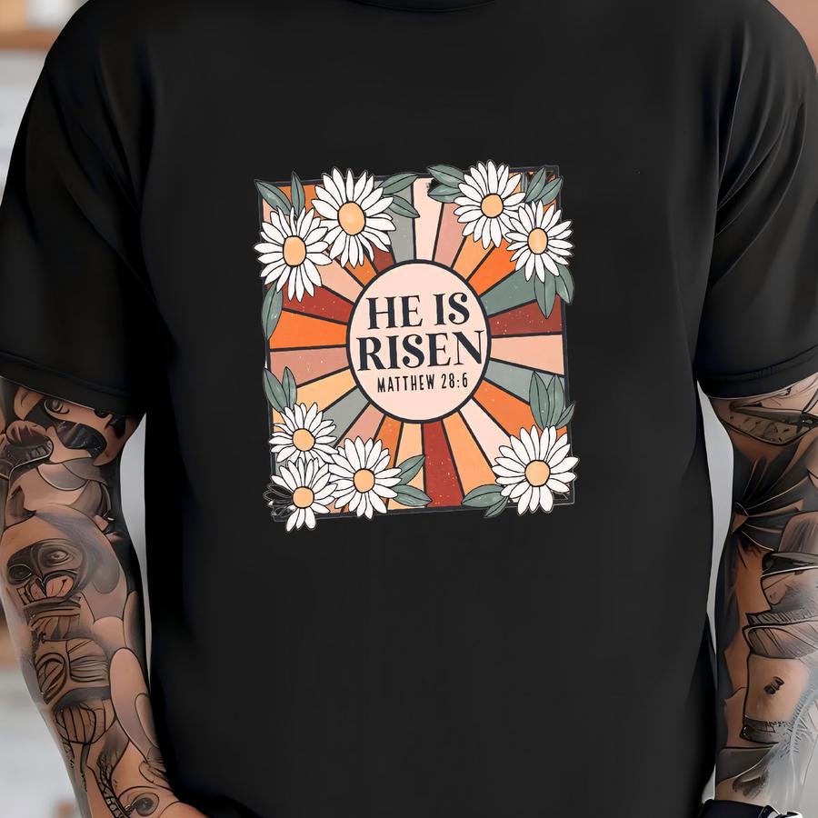 He Is Risen Shirt, Jesus Shirt, Religious Easter Shirt, Easter Christian Shirt, Church Easter Shirt, Easter Sweatshirt, Christian Sweatshirt T-shirt