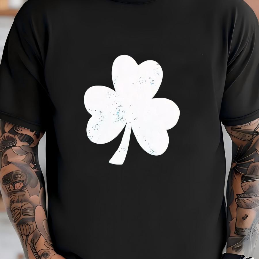 ® Shamrock Hoodie Garment Dyed Vintage Style St Patricks Day Tee Minimalist St Pattys Day Tee Premium Unisex Irish Tshirt T-shirt