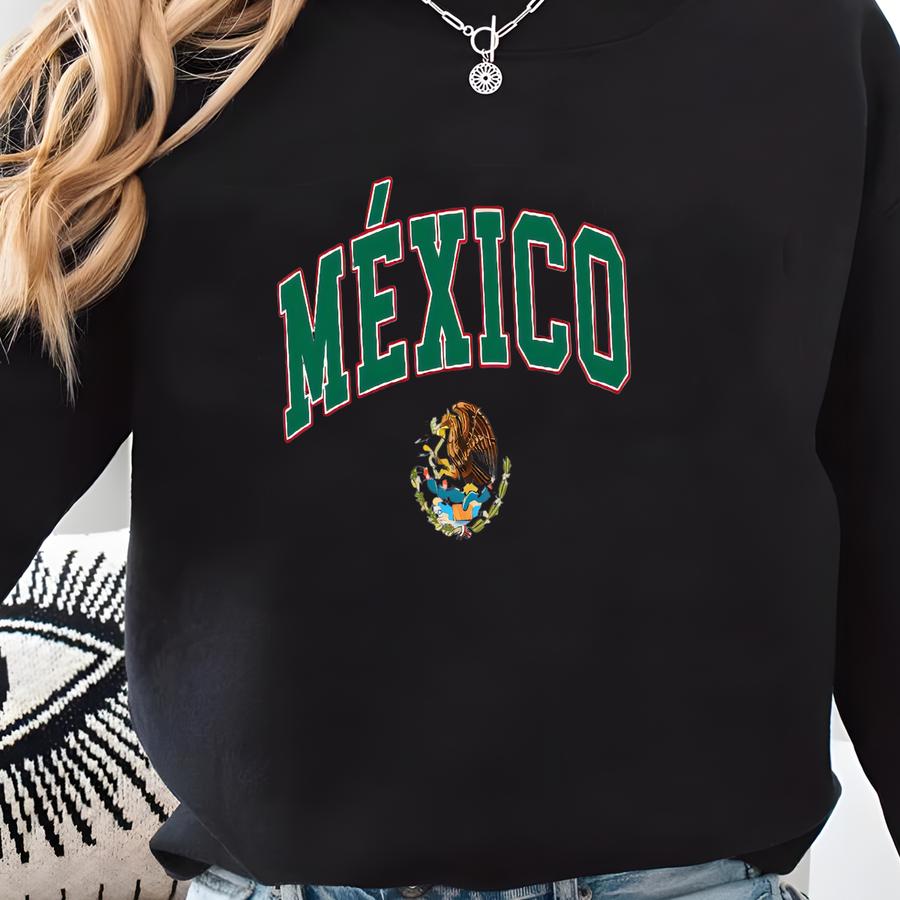 Mexico Hoodie, Coat Of Arms Of México Sweatshirt, Cozy Pullover Unisex Sweatshirt