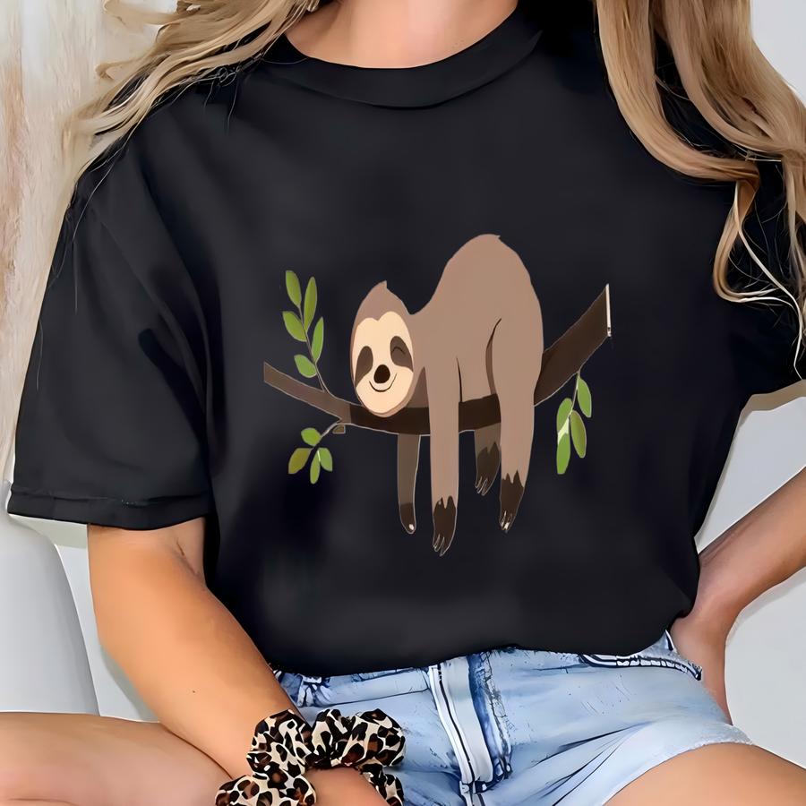 Funny Sloth Sweatshirt, Sloth Sweater, Cute Animal, Animal Lover Hoodıe, Funny Graphic Sweater, Adorable Animals Hoodie, Sloth Yoga Crewneck T-shirt