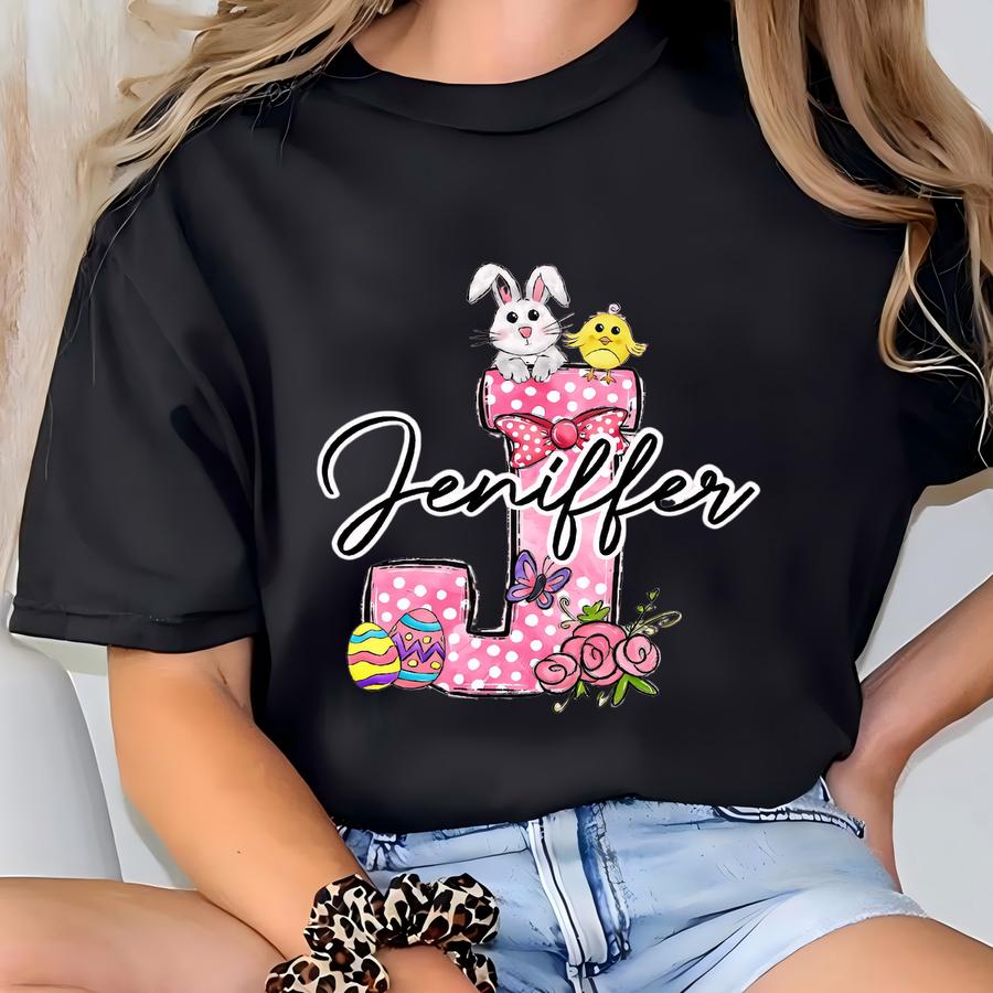 Family Easter Name Sweatshirt, Monogrammed Family Easter Shirt, Personalized Easter Family Hoodie, Custom Easter Shirt With Name T-shirt