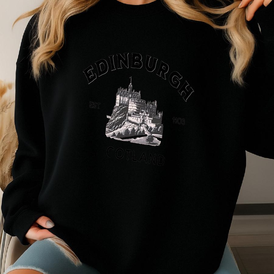 Edinburgh Shirt Scottish Tshirt Castle Crewneck Scottish Highlands Family Trip Outfit Vacation Tripping Scottish Lowlands Oversized Comfort Sweatshirt