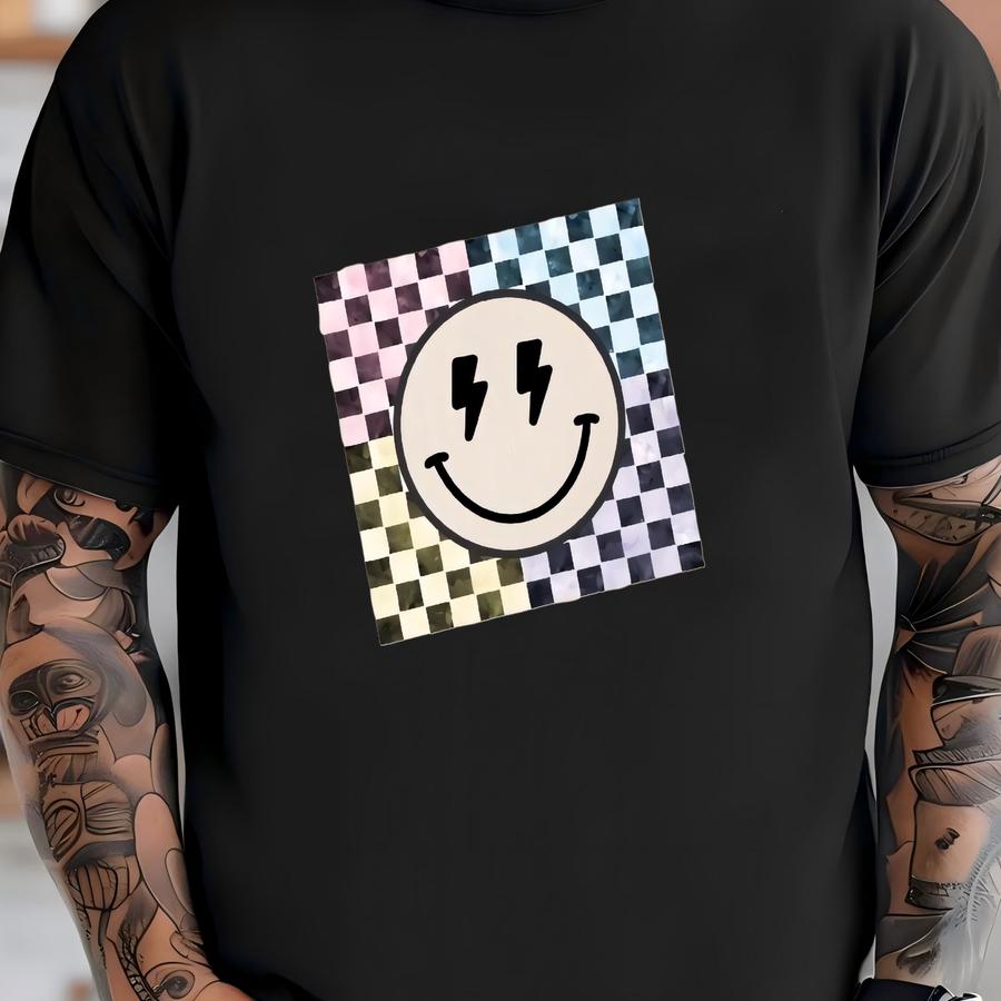 Retro Smile Face Mommy And Me Shirt, Smile Face Shirt, Happy Face Shirt, Retro Shirt, Think Positive Smile Face Shirt, Retro Shirt T-shirt