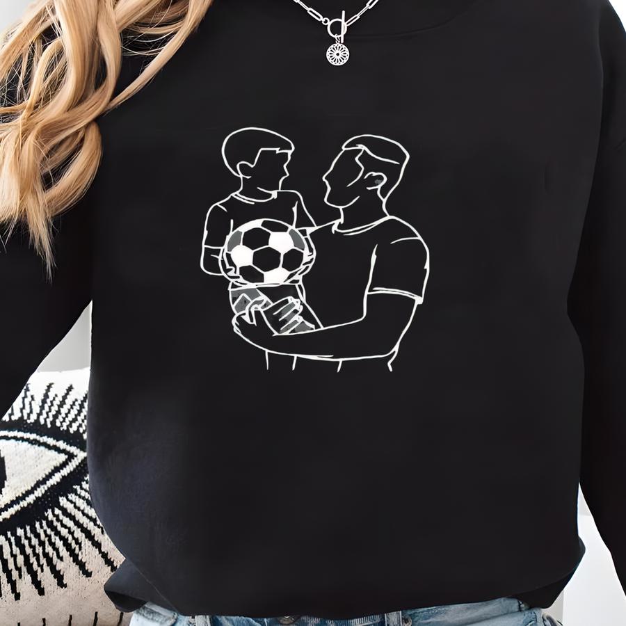 Father’s Day Hoodie, Dad Hoodie Custom Portrait From Photo Personalized Gift For Dad Birthday Gifts For Him Outline Sweatshirt From Daughter Sweatshirt