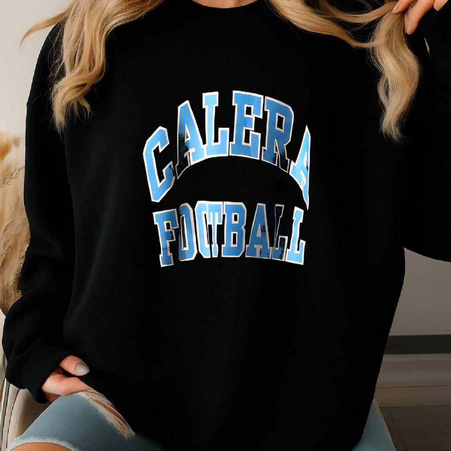 Vintage 90’s Calera Football Blue Russell Athletic Crewneck Sweatshirt - Large Sweatshirt