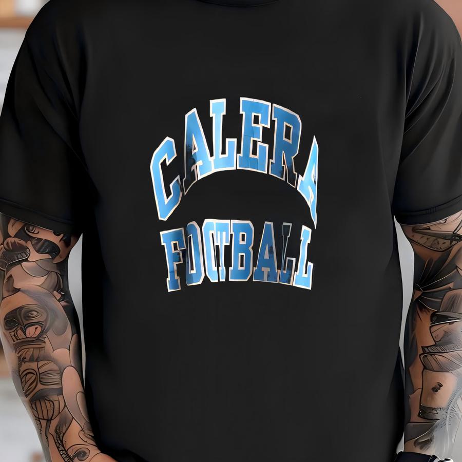 Vintage 90’s Calera Football Blue Russell Athletic Crewneck Sweatshirt - Large T-shirt
