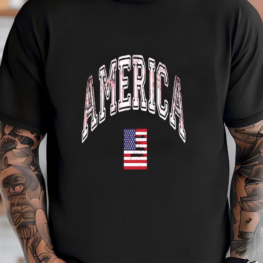 Distressed America Shirt, America Shirt, 4th Of July Shirt, Usa Shirt, Shirt For 4th Of July, Memorial Day Shirt, Patriotic T-shirt