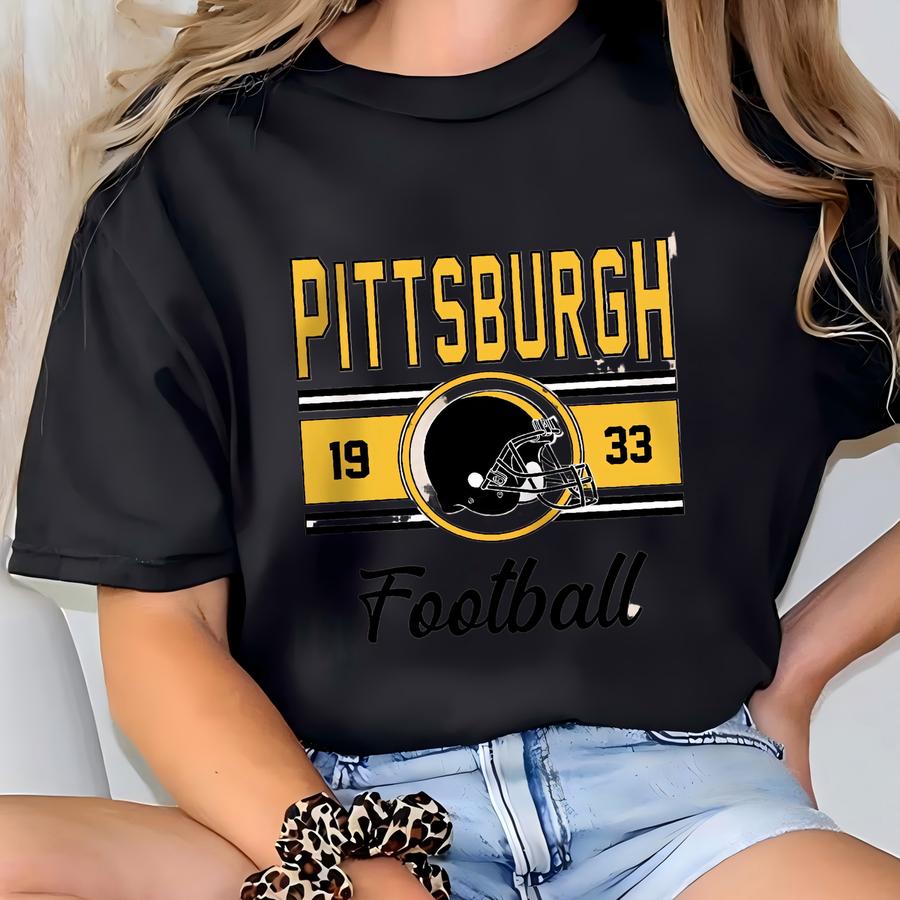 Pittsburgh Football Sweatshirt, Football Fan Crewneck, Retro Pittsburgh Football Gift For Women, Pittsburgh Clothing, Football Sweatshirt T-shirt