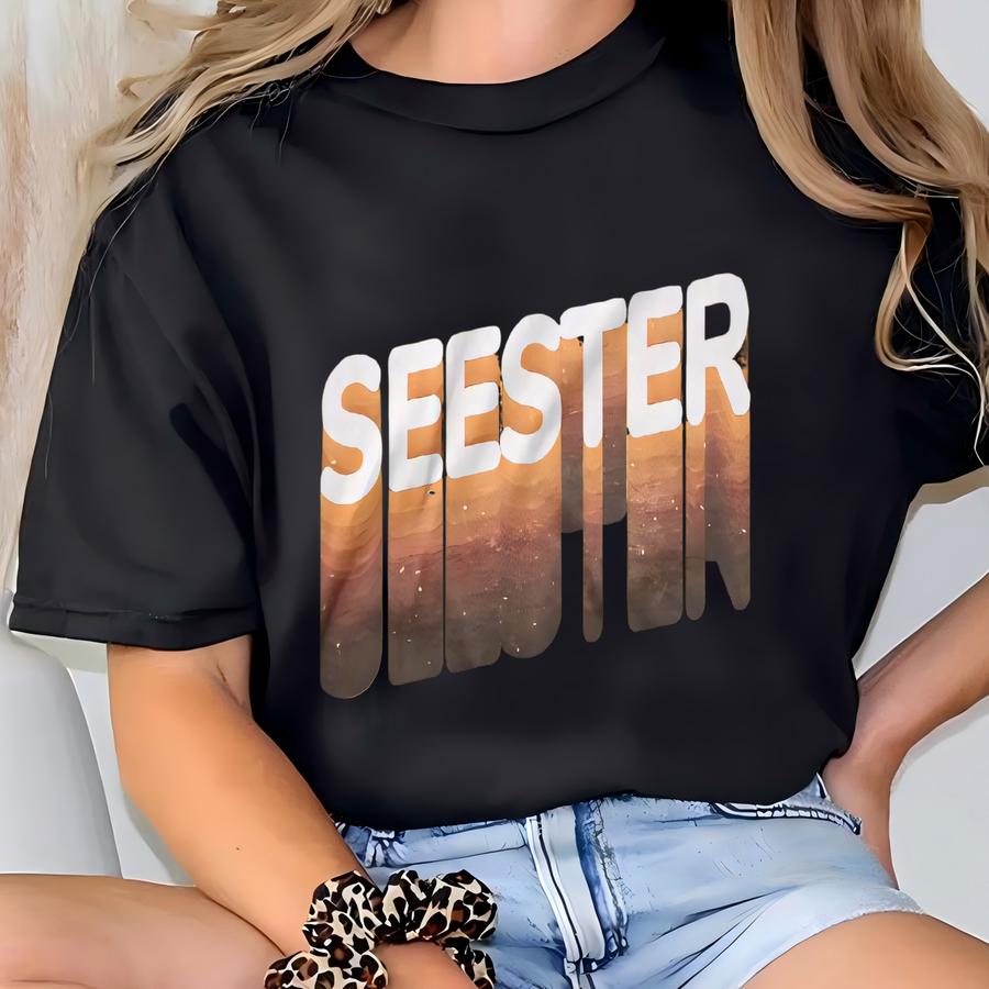 Seester Shirt: Retro Distressed Sister Gift Tee T-shirt