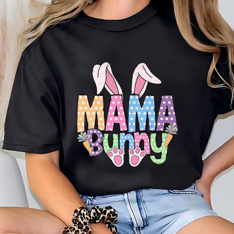 Mama And Mini Easter Bunny Shirt, Mama And Mini Outfit, Easter Shirt, Mommy Me Easter Shirt, Retro Easter Outfit, Baby Girl Easter Gift T-shirt