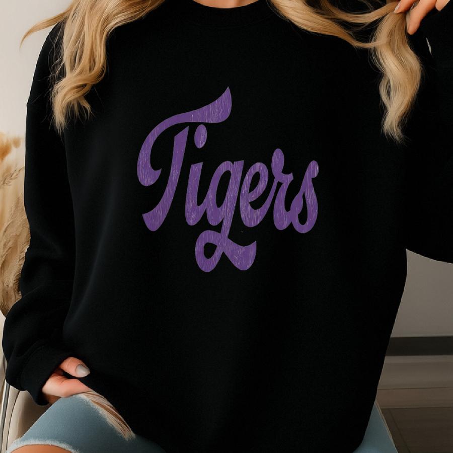 Tigers Sweatshirt Tigers Hoodie Custom Tigers Spirit Wear Tigers Game Day Apparel Sweatshirt