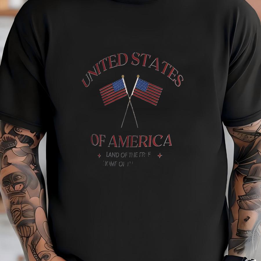 Usa Unisex Crewneck Sweatshirt, 4th Of July Sweatshirt, American Flag Sweatshirt, United States Of America Sweatshirt, Home Of The Brave T-shirt