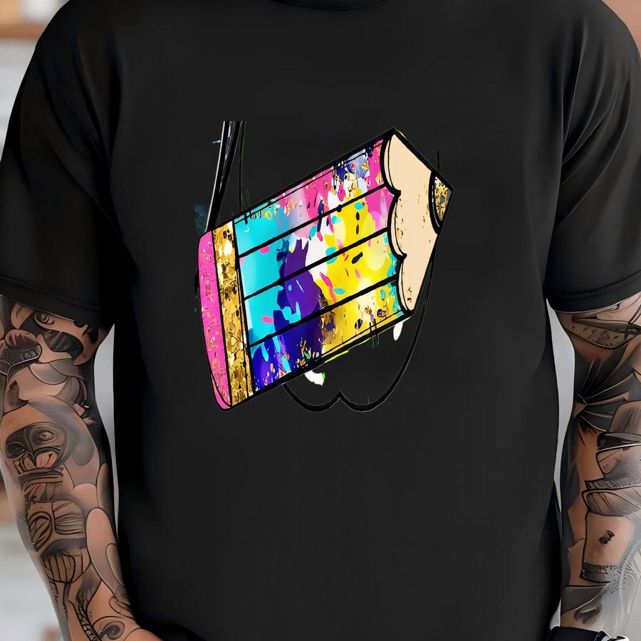 Peace Love School Dtf Transfer: Vibrant Teacher Design, Ready-to-press T-shirt