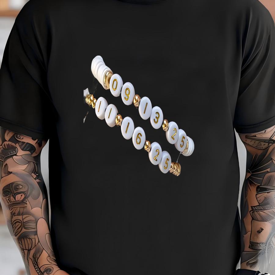 Wedding Date Bracelet, Bride Bracelet, Bridal Shower Gift, Bridal Jewelry, Bachelorette Party Gift, Getting Married, Proposal, Engaged T-shirt