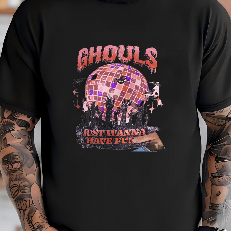 Halloween Sweatshirt, Ghouls Just Wanna Have Fun, Womens Halloween Sweatshirt, Halloween Gift, Fall Sweatshirt, Ghouls And Bat Sweatshirt T-shirt