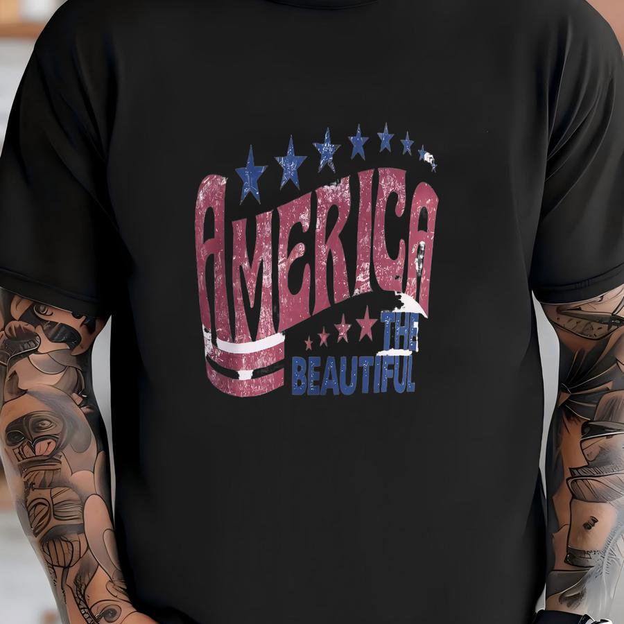 4th Of July Crewneck Sweatshirt, Usa Unisex Sweatshirt, America The Beautiful Sweatshirt, Freedom Sweater, Patriotic Sweatshirt Unisex Gift T-shirt