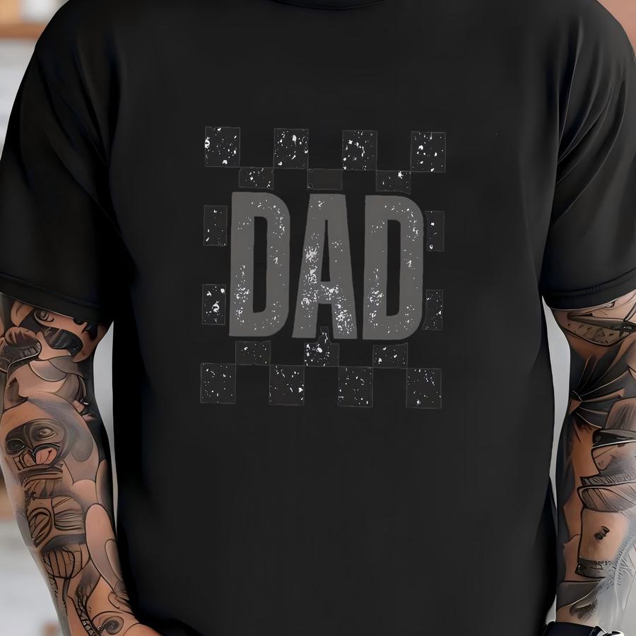 Dad Shirt, Retro Dad Shirt, Comfort Color Shirt, Fathers Day Shirt, Daddy Shirt, Gift For New Dad, Vintage Dad Shirt, Checkered Dad T-shirt