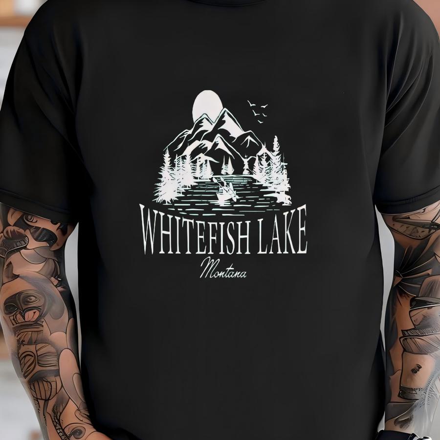Whitefish Lake Montana Hoodie T-shirt