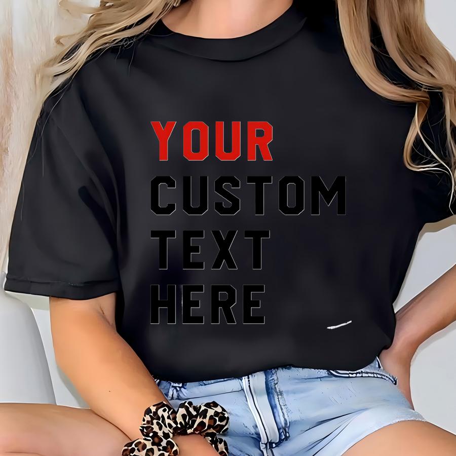 Custom Hoodie, Concert Tour Hoodie, A Lot Going On At The Moment Shirt, Customizable Shirt, Tween Shirt, Girl Red Black Text T-shirt