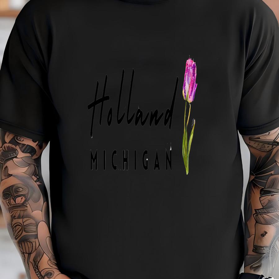 Holland Michigan Sweatshirt Minimalist Holland Shirt Holland Mi Hoodie Holland Sweater West Michigan Tulip Sweatshirt With Holland Michigan T-shirt