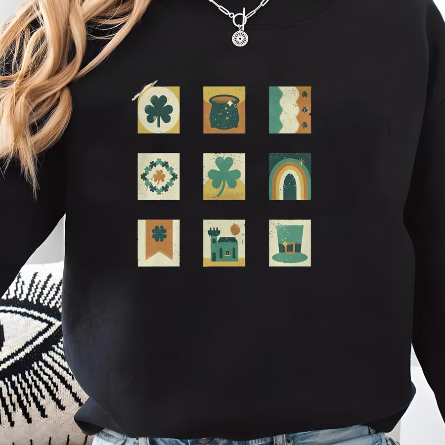 Vintage Saint Patricks Day Shirt, Matching St Patty's Day Tshirts For Teachers, Retro St Patricks Day Gift Sweatshirt