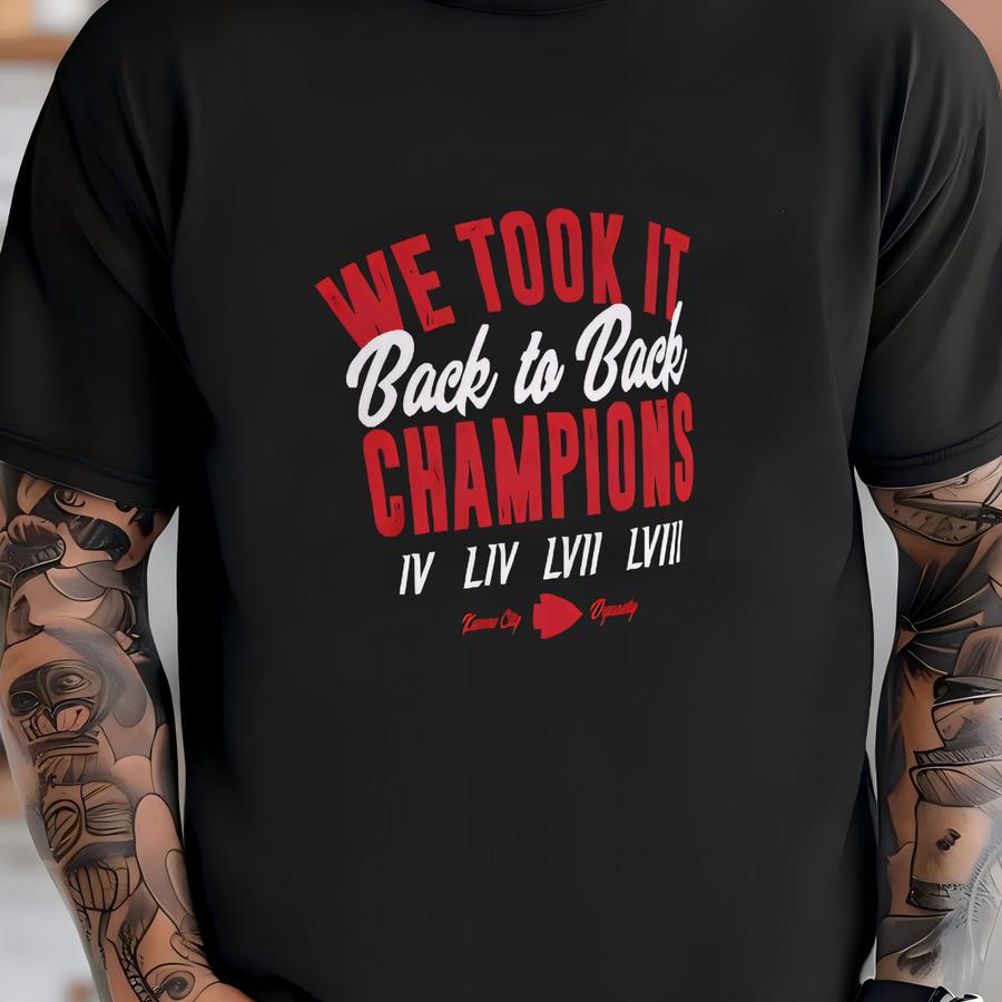 We Took It Back To Back Champs Hoodie - Kansas City, Football, Fans, World Champions, Champs, Mahomes, Kelce, Father's Day, Gift T-shirt