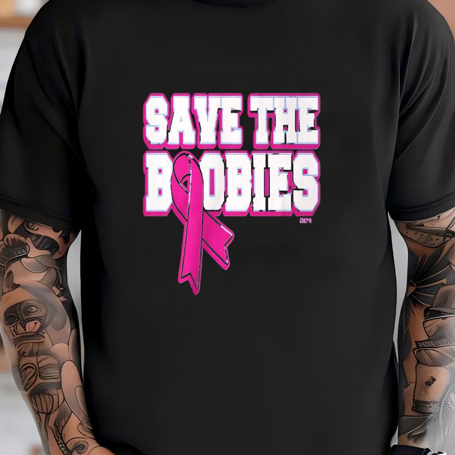 Save The Boobies, Breast Cancer Men's Hoodie, Hood_00675 T-shirt