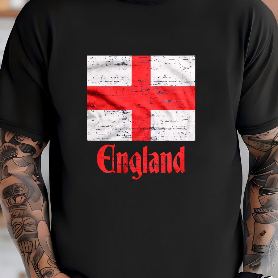 Flag Of England, St George's Cross, English Men's Hoodie, Hood_00036 T-shirt