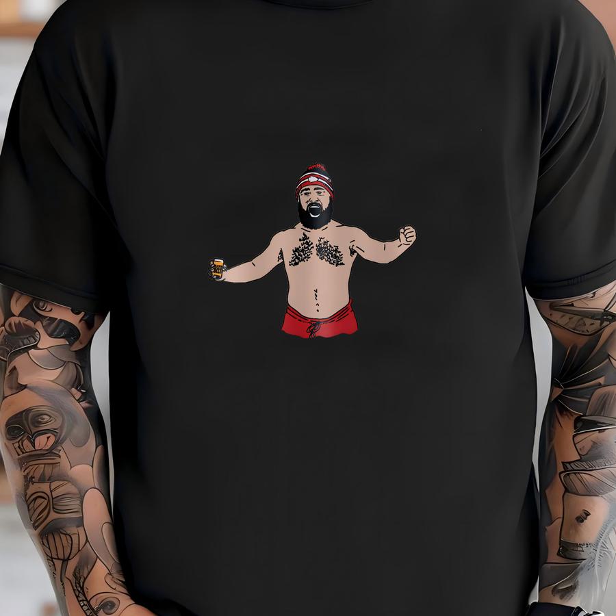 Jason Kelce Shirtless - Shower Curtain - Kansas City, Football, Fans, World Champions, Champs, Mahomes, Kelce, Father's Day, Gift T-shirt