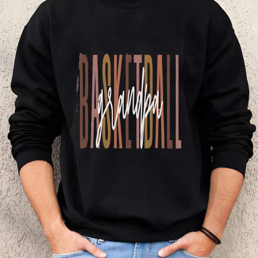 Basketball Custom Text Sweatshirt, Personalized Gift For Basketball Mom Dad, Basketball Grandma Shirt Sweatshirt