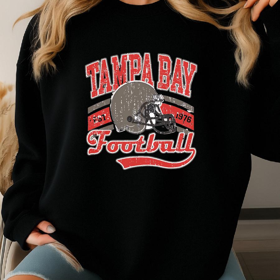 Tampa Bay Football, Vintage Shirt, Bright Colors Retro, Oversized Fit, Unisex, Game Day, Trending Sports Fan Gift, Florida Sweatshirt