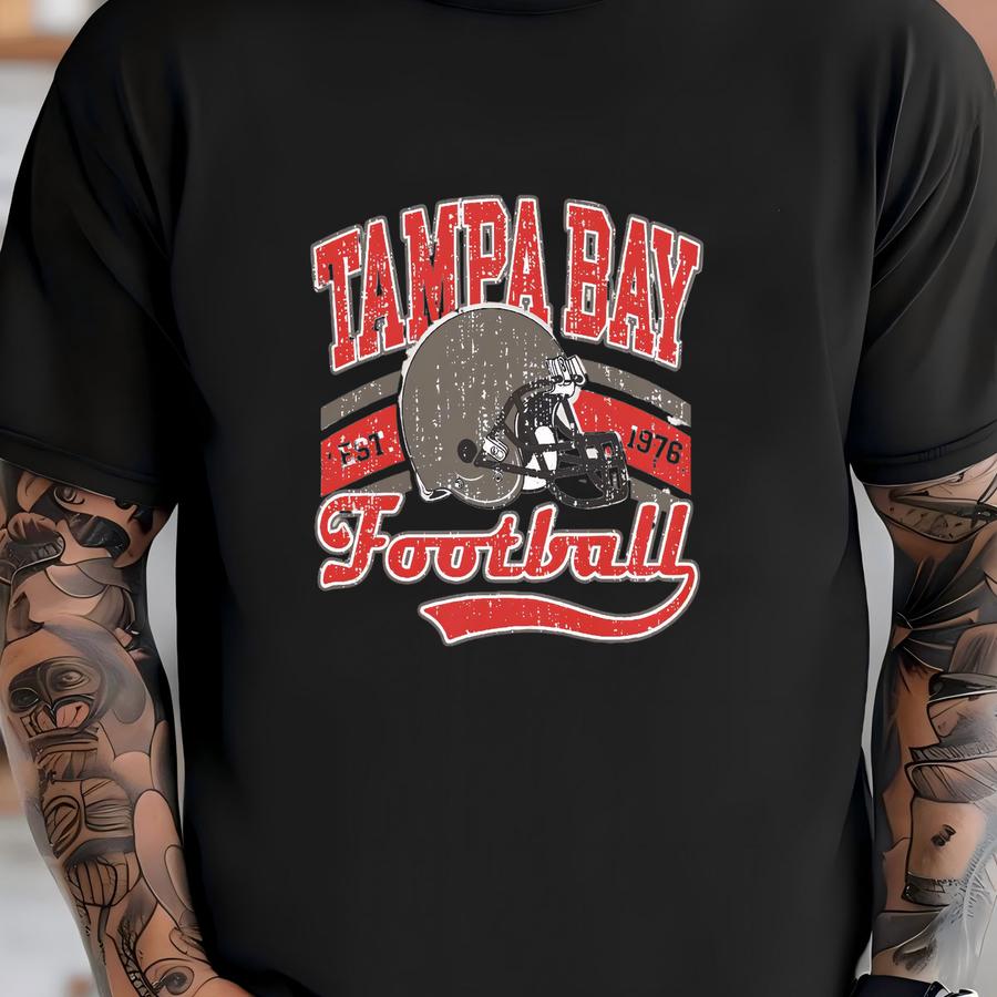 Tampa Bay Football, Vintage Shirt, Bright Colors Retro, Oversized Fit, Unisex, Game Day, Trending Sports Fan Gift, Florida T-shirt
