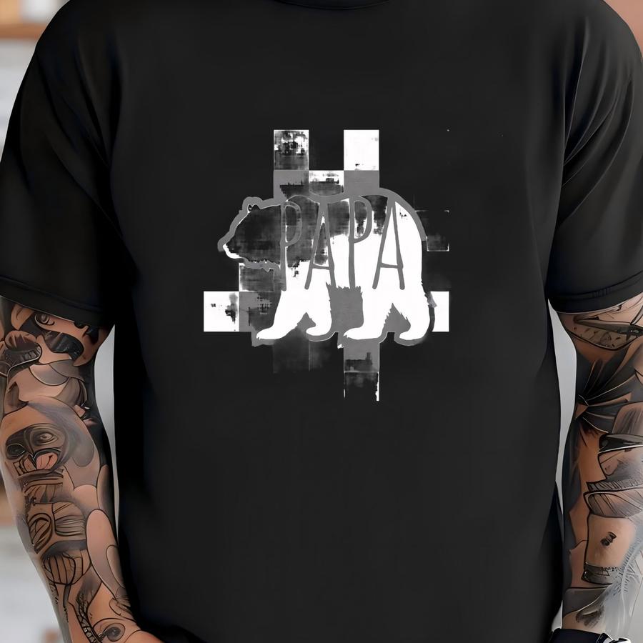Retro Papa Bear Shirt, Papa Shirt, Papa Shirt, Fathers Day Shirt, Custom Papa Shirt, Papa Shirt, Gift For New Dad T-shirt
