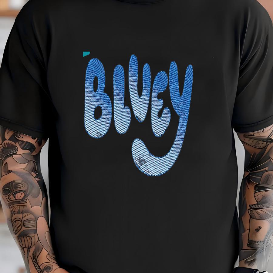 Bluey Sketch Y Font - Quick Fill Y Font - Gradient Font - Bluey Y - Birthday Font, Cartoon Font, Bx T-shirt