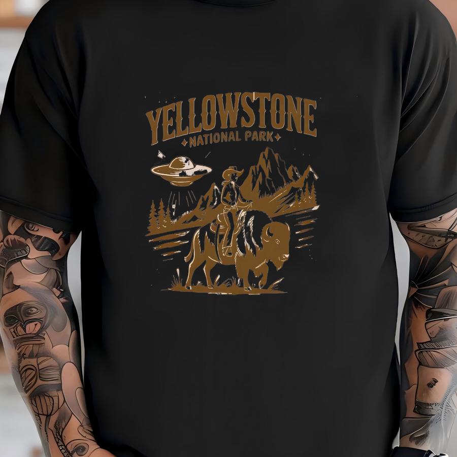 Vintage Tee, National Park Hoodie, Vintage Cowgirl Hoodie, Cowgirl Shirt, Western Graphic Tee, Wyoming Shirt T-shirt
