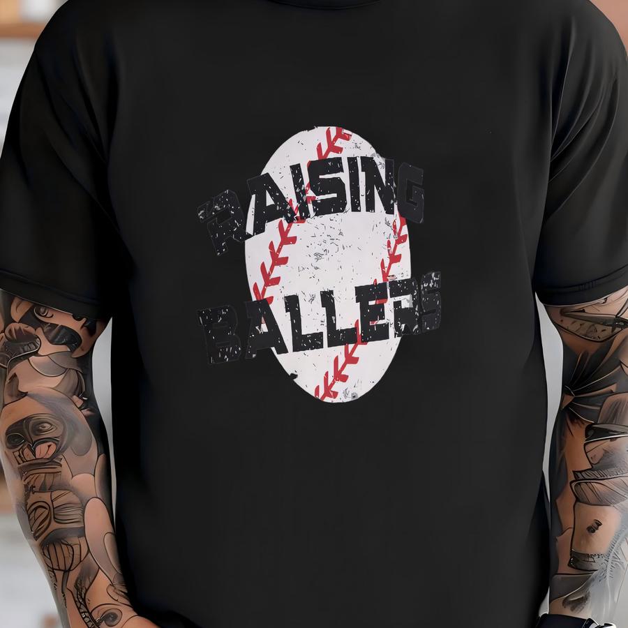 Baseball Shirt, Baseball Mom Shirt, Raising Ballers Unisex T Shirt, Baseball Gift For Mom, Baseball Season Shirt, Travel Ball Shirt T-shirt