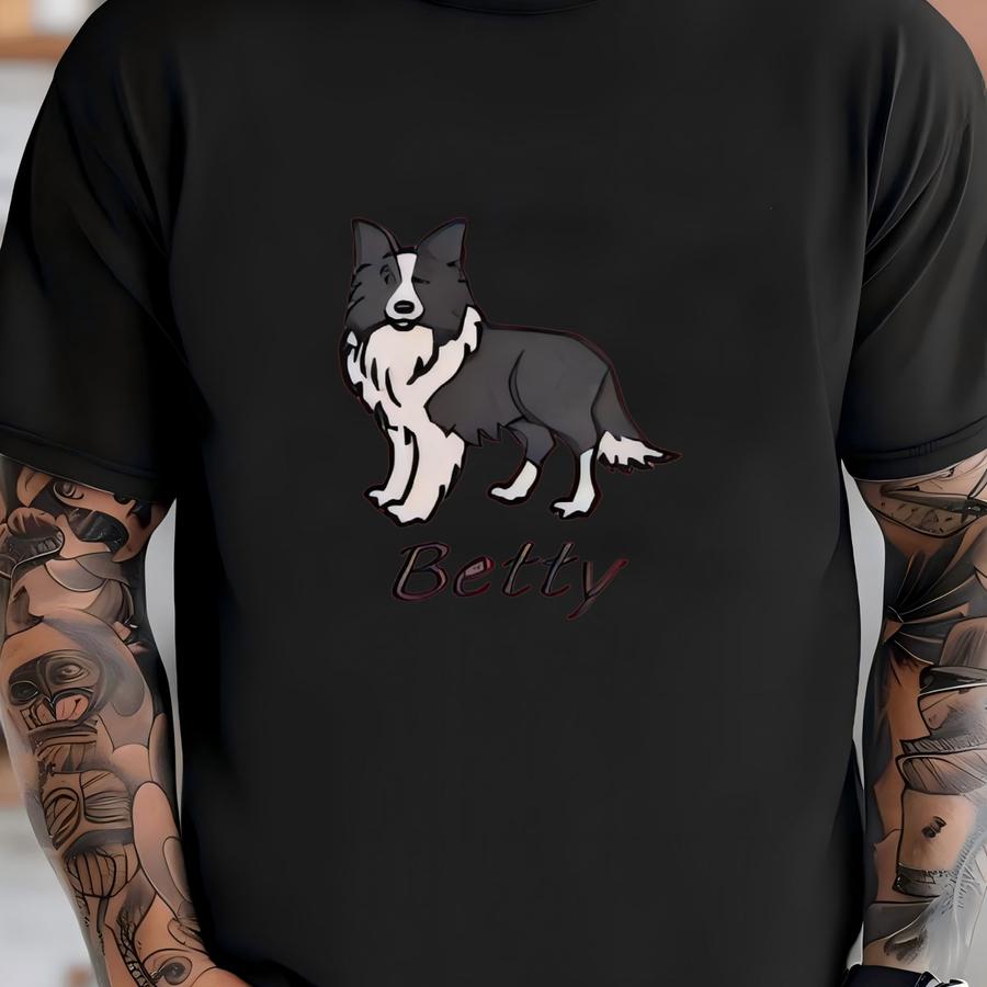 Border Collie Sweatshirt Quarter Zip Personalized Custom With Name T-shirt