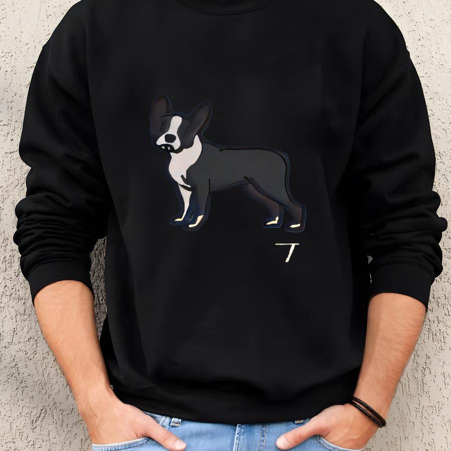 Boston Terrier Quarter Zip Sweatshirt Personalized Custom With Name Sweatshirt