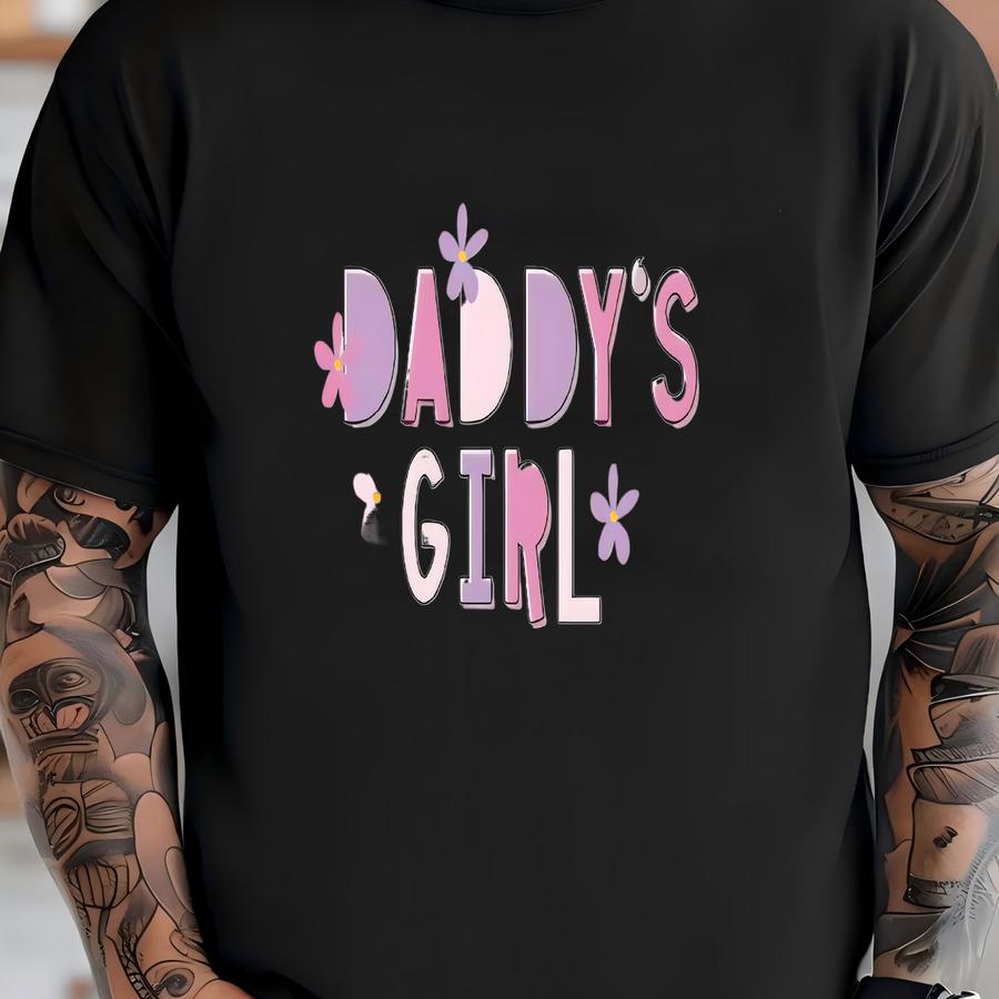 Retro Daddy's Girl Kids Shirt - Cute Fathers Day Toddler Tee - I Love My Daddy Girls Shirt T-shirt